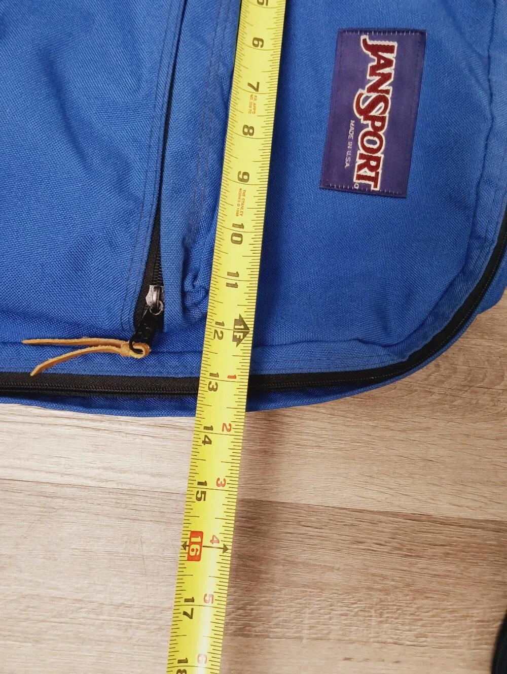 Jansport Vintage 90's Royal Blue Backpack with Tan Bottom